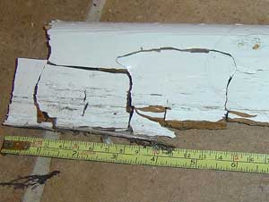 Large cubes indicate Dry Rot, rather than a Wet Rot